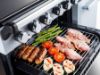 Rangemaster 15248 Estel Deluxe 110 Dual Fuel Range Cooker in Gloss Black with Chrome Trim - ESDLB110DFPGBL/CM1_grill