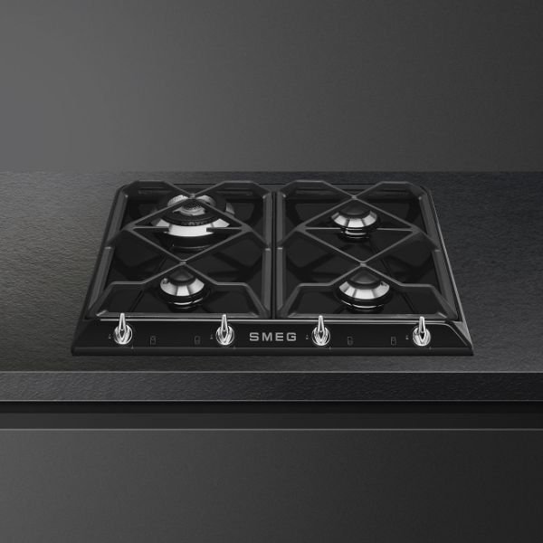 Smeg SR964NGH 60cm Victoria Gas Hob Black main 3