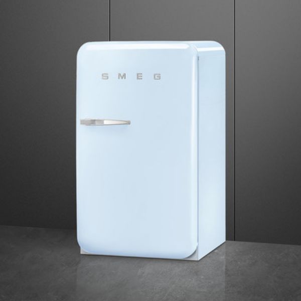 Smeg FAB10RPB5 55cm Fridge with Icebox Right Hand Hinge In Pastel Blue _side