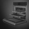 Smeg SO6302M2N 60cm Classic SpeedwaveXL Combi Microwave Matte Black shelves 2