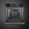 Smeg SO6104APB3 60cm Linea Omnichef Single Oven Midnight Black open