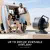 Shark 307FA050UK FlexBreeze HydroGo outdoors & indoors misting Fan - Cool Grey, Charcoal_up to 20m portable airflow