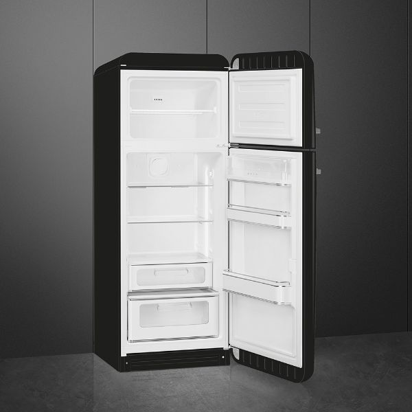 Smeg FAB30RBL5UK 60cm 50s Style Fridge Freezer Right Hand Hinge In Black_inside