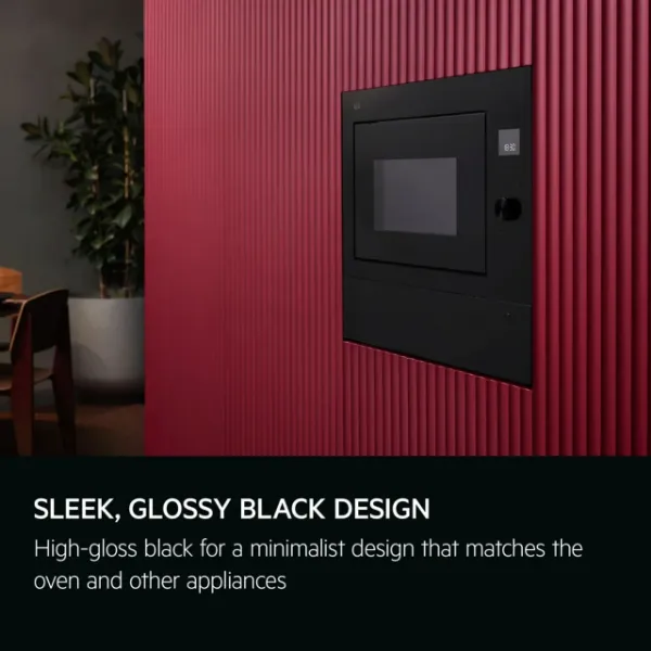 AEG OB6GM261UB 6000 Integrated Microwave with Grill_sleek glossy black design