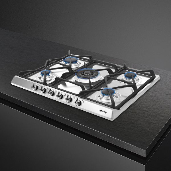 Smeg SE70SGH-5 69cm Classic Gas Hob Stainless Steel counter