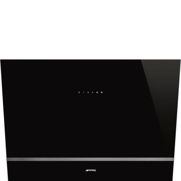Smeg KV28N 80cm Angled Chimney Hood Black main
