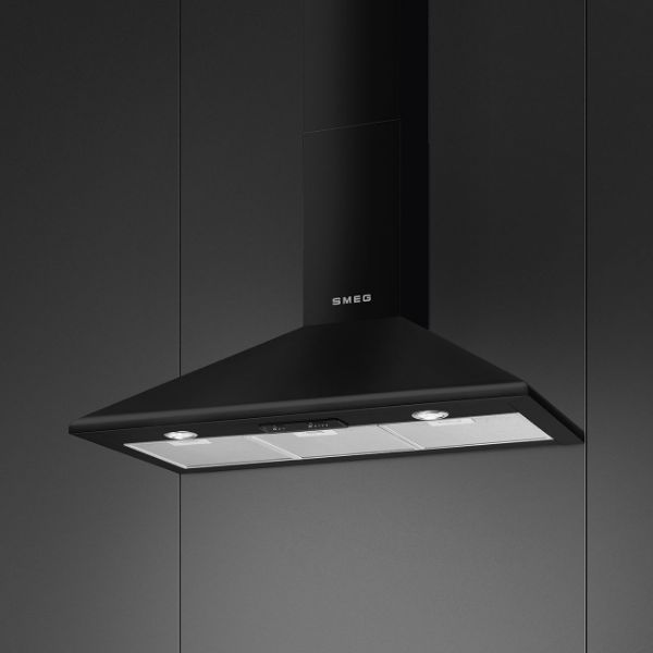 Smeg KSED95NEE 90cm Chimney Hood Black main 2