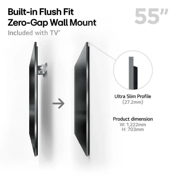 LG OLED evo AI G5 55" 4K Smart TV_mount