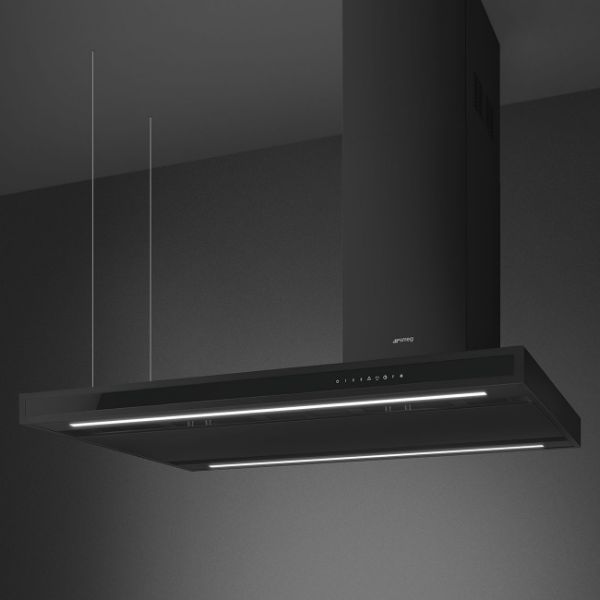 Smeg KLTI12L4MB 120cm Alta Island Auto-Vent 2.0 Hood Matte Black 2