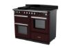 Rangemaster 15200 Estel Deluxe 110 Dual Fuel Range Cooker with Proving Drawer in Bordeaux with Chrome Trim - ESDLO110EIPBOR/CM1_angled