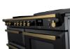 Rangemaster 18123 Estel Deluxe 110 Induction Range Cooker with Proving Drawer in Gloss Black with Antique Brass Trim - ESDLO110EIPGBL/AB1_controls