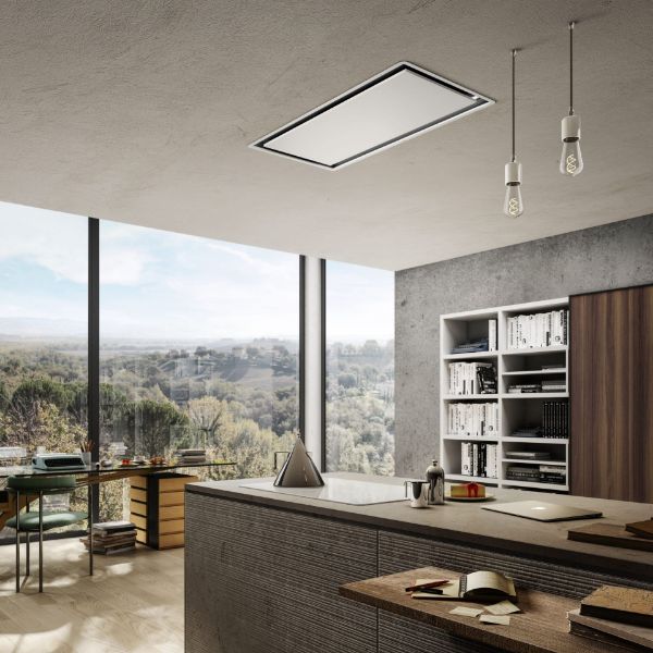 Elica ILLUS-PLS-RM-BLK Illusion Plus 100cm Integrated Ceiling Cooker Hood in Black - for use with remote motor_room view2