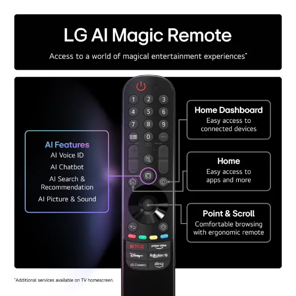 LG OLED evo AI G5 55" 4K Smart TV_remote