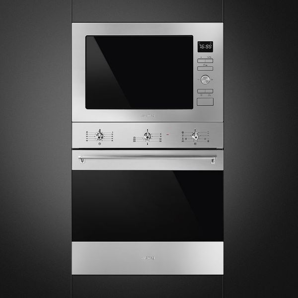 Smeg FMI425X Cucina 25 Litre Built In Microwave with Grill in Stainless Steel integrated 3