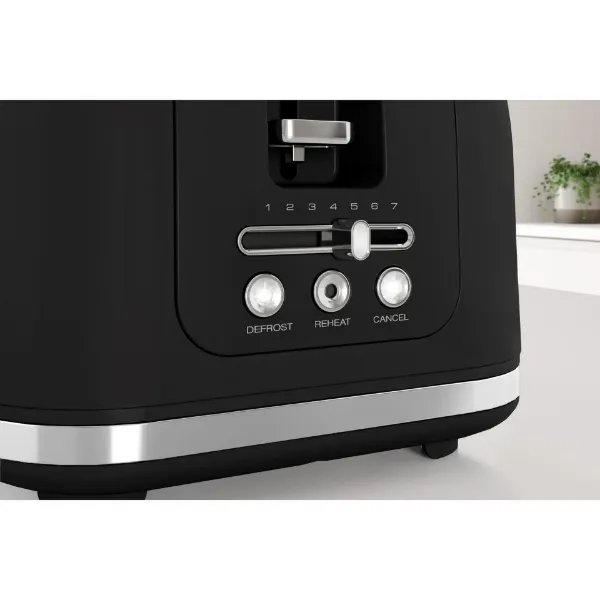Morphy Richards 245744 Signature 4 Slice Toaster - Black_controls 1