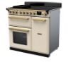 Rangemaster 18055 Estel Deluxe 90 Induction Range Cooker in Pale Cream with Antique Brass Trim - ESDL90EIPPCR/AB1_angled view