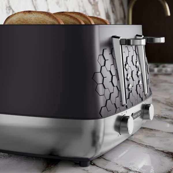 Morphy Richards 243020 Cassini 4-Slice Toaster Moonless Night - Black_side