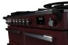 Rangemaster Estel Deluxe 100 Dual Fuel Range Cooker in Bordeaux with Chrome Trim - ESDL100DFPBOR/CM1_controls
