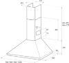 Rangemaster 119500 100cm Chimney Cooker Hood in Slate and Chrome - LEIHDC100SL/C_ size info