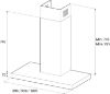 Rangemaster 119540 110cm Flat Hood Cooker Hood in Slate - UNBHDS110SL/_ size info