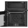 Hotpoint HDG6GDCX 60cm Gas Double Cooker with Glass Lid - Stainless Steel_open door