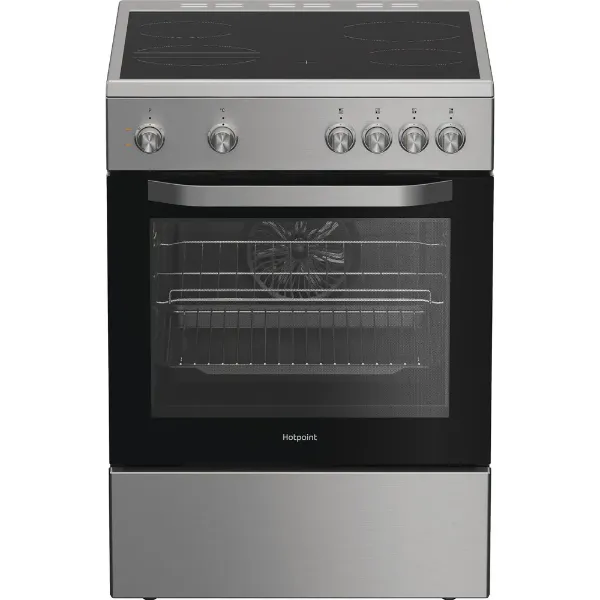 Hotpoint H6V5KMX/UK 60cm Electric Single Cooker with Multiflow - Stainless Steel_main