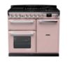 Rangemaster 15084 Estel Deluxe 100 Dual Fuel Range Cooker in Pale Pink with Chrome Trim - ESDL100DFPPPK/CM1_main