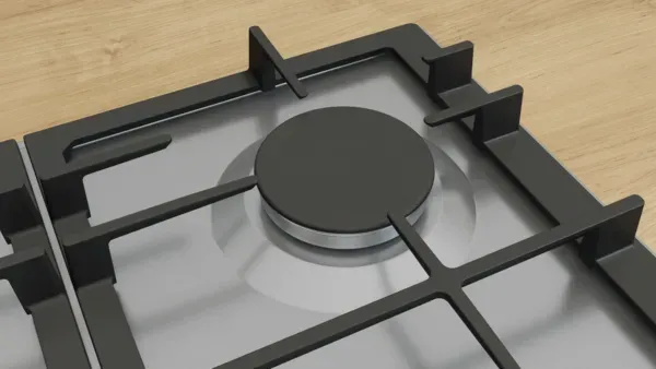 Bosch PCP6A5I90 Series 6, Gas hob, 60 cm, Stainless steel hob