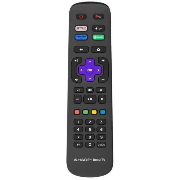 Sharp 2T-C40GD2225K 40" Full HD Frameless Smart Roku TV_remote