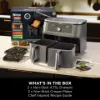 Ninja DZ400UK 9.5 litre MAX 6-in-1 Dual Zone Air Fryer - Gun Metal Grey_contents