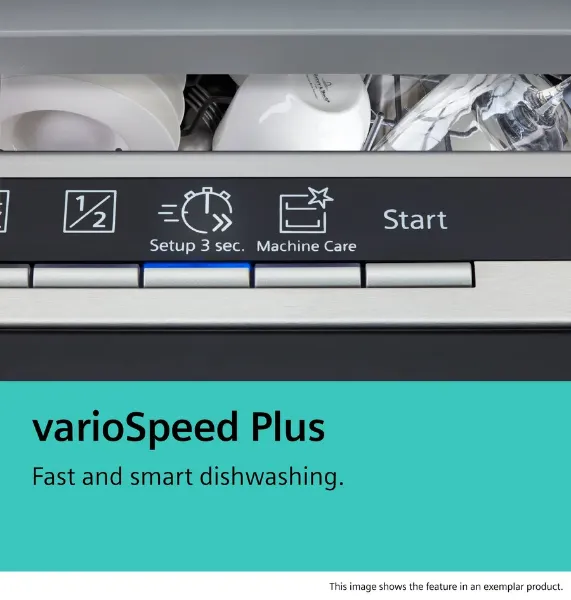 Siemens SN25EC13CE iQ500 60cm Freestanding Dishwasher in Brushed Black Steel Anti-fingerprint_vario speed plus
