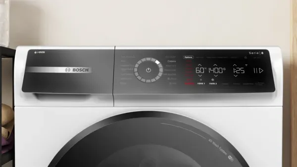 Bosch WGB256A2GB Series 8, Washing machine, front loader, 10 kg, 1400 rpm, White controls
