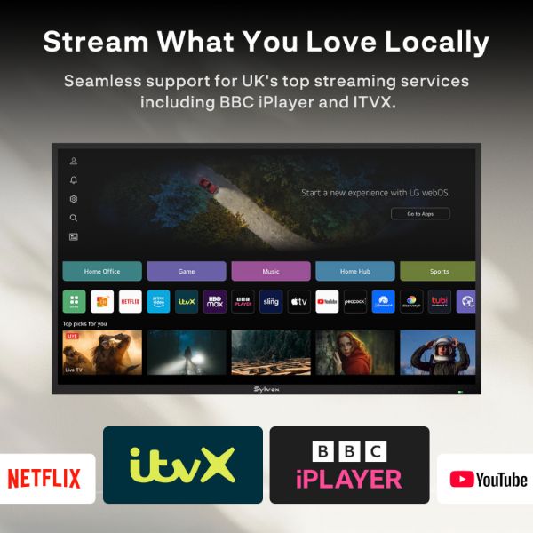 Sylvox OT43B1K4GC 43" Partial Sun Outdoor TV_apps