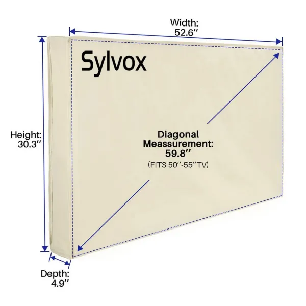 Sylvox OT55A1COVER Waterpoor outdoor TV Cover for 50-55" TV's_ main