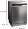 Siemens SN25EI13CE iQ500 Free-standing dishwasher 60 cm Brushed steel anti-fingerprint dimensions