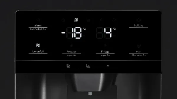 Bosch KAD93ABEP Series 6 American Style Fridge Freezer in Black with Total No Frost_controls