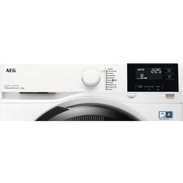 AEG TR818P4B 8000 AbsoluteCare® Heat Pump 8 kg Tumble Dryer_control panel