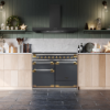 Rangemaster 134300 Elise Luxe 110 Induction Range Cooker in Slate with Antique Brass Trim - ELS110EISL/AB1