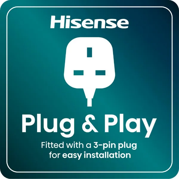 Hisense BI622AXPGUK 59.5cm Built In Electric Single Oven - Black & Stainless Steel_plug and play