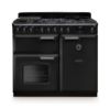Rangemaster 14639 Classic Deluxe  100 Dual Fuel Range Cooker in  Charcoal Black with Chrome Trim - CLDL100DFPCBL/CM1
