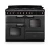 Rangemaster 14708 Classic Deluxe OC 110 Dual Fuel Range Cooker in Slate with Chrome Trim - CLDLO110DFPSLT/CM1
