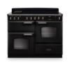 Rangemaster 14758 Classic Deluxe OC 110 Induction Range Cooker with Proving Drawer in Charcoal Black with Chrome Trim  - CLDLO110EIPCBL/CM1