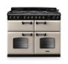 Rangemaster 14879 Classic Deluxe BC 110 Dual Fuel Range Cooker in Pale Cream with Chrome Trim - CLDLB110DFPPCR/CM1