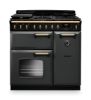 Rangemaster 18257 Classic Deluxe 90 Dual Fuel Range Cooker in Slate with Antique Brass Trim - CLDL90DFPSLT/AB1