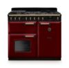 Rangemaster 18301 Classic Deluxe 100 Dual Fuel Range Cooker in Bordeaux with Antique Brass Trim - CLDL100DFPBOR/AB1