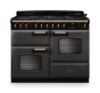 Rangemaster 18325 Classic Deluxe OC 110 Dual Fuel Range Cooker in Slate with Antique Brass Trim - CLDLO110DFPSLT/AB1