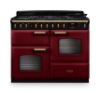 Rangemaster 18329 Classic Deluxe OC 110 Dual Fuel Range Cooker in Bordeaux with Antique Brass Trim - CLDLO110DFPBOR/AB1