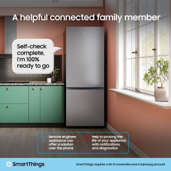 Samsung RB50DG632ES9EU  Series 8 SpaceMax™ 505L Smart Combi Fridge Freezer in Silver_smart things
