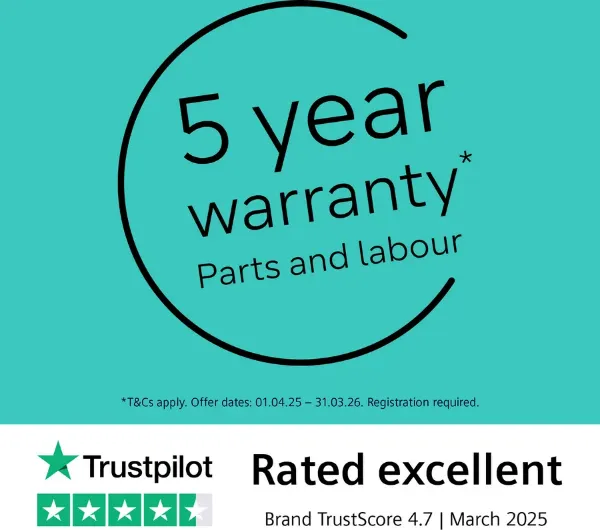 Siemens WQ46H2D9GB Heat Pump Tumble Dryer in White_warranty