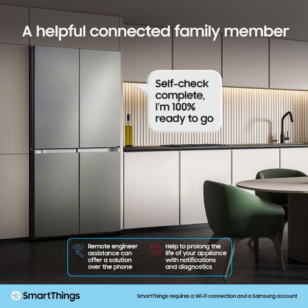 Samsung RS90F66BETEU Samsung Family Hub™ 614L Smart American Fridge Freezer in Silver_smart things